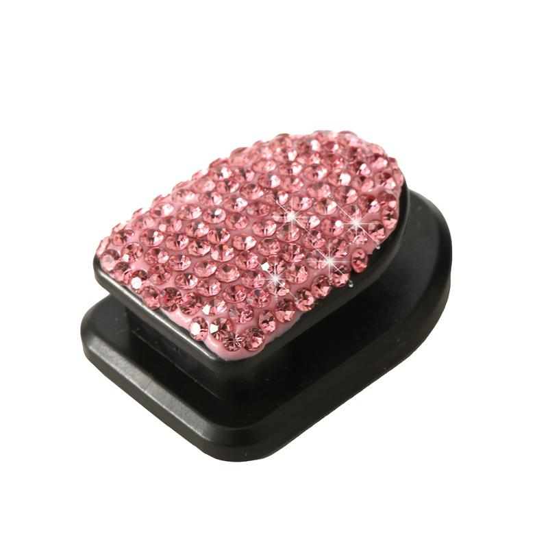 4 Stuks Glanzende Diamant Auto Haken Organizer Houder Zelfklevende Muur Gemonteerde Hanger Voor Hoofdtelefoon Kabel/Sleutel/Maskers Auto Thuis