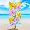 Daisy Flower Beach Towel Yoga Mat Microfiber Quick Dry Floral Bath Towel for Bathroom Swim Sports Gym Sand Proof Beach Blanket