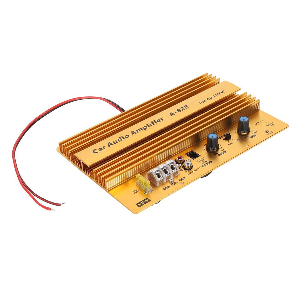 Car High Power Amplifier Amp Board 12V 1280W Active Car Bass Subwoofer Amplifier Board for 8‑12 Inch Woofer Speaker