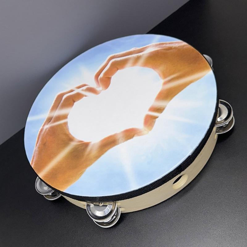 Natural Wood Musical Instruments Ergonomic Tambourines Perfect for Professional Player Students and Party Entertainment