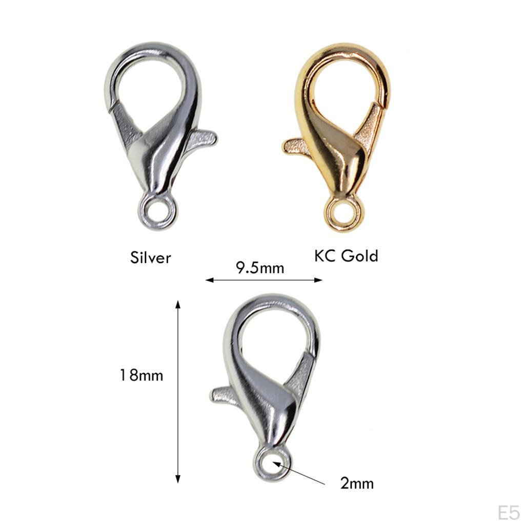 50 Lobster Claw Clasp Jewelry Making Accessory DIY Necklace Bracelet 18mm