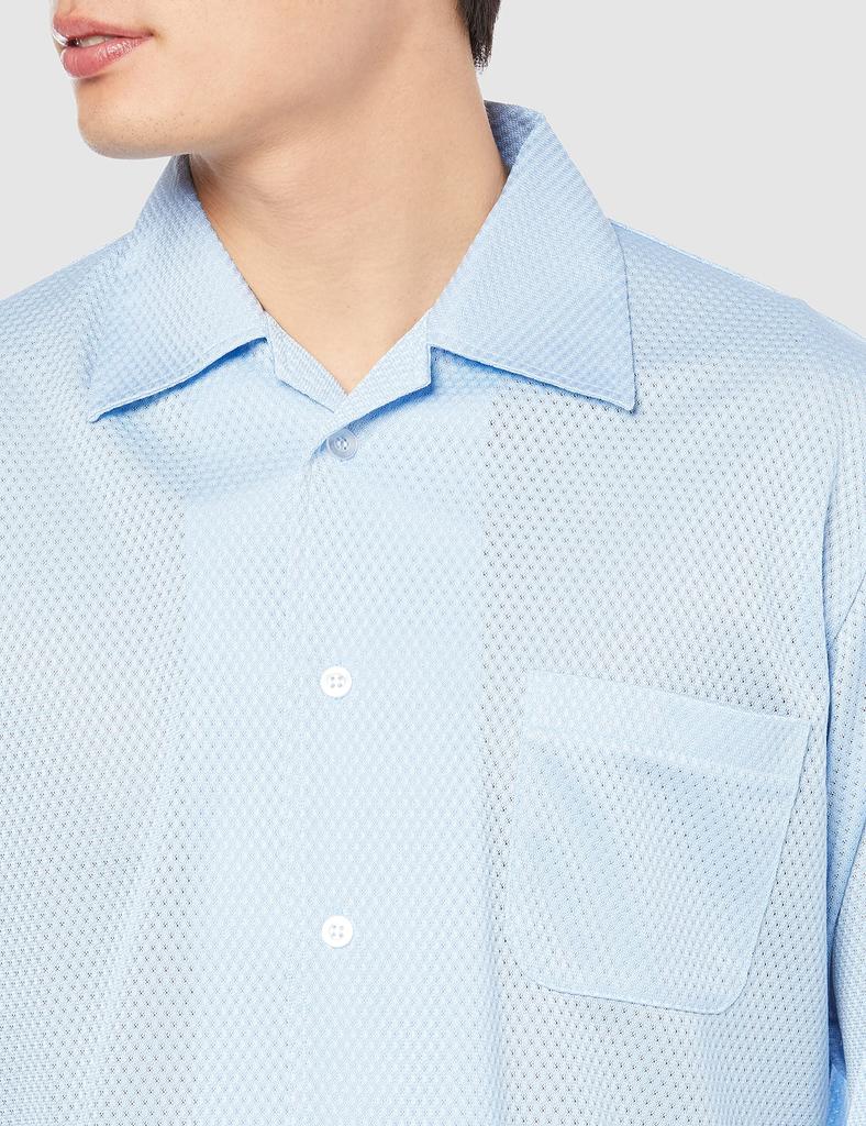 SSK Referee Long Sleeve Mesh Powder Size UPW015 Shirt, Blue, L,