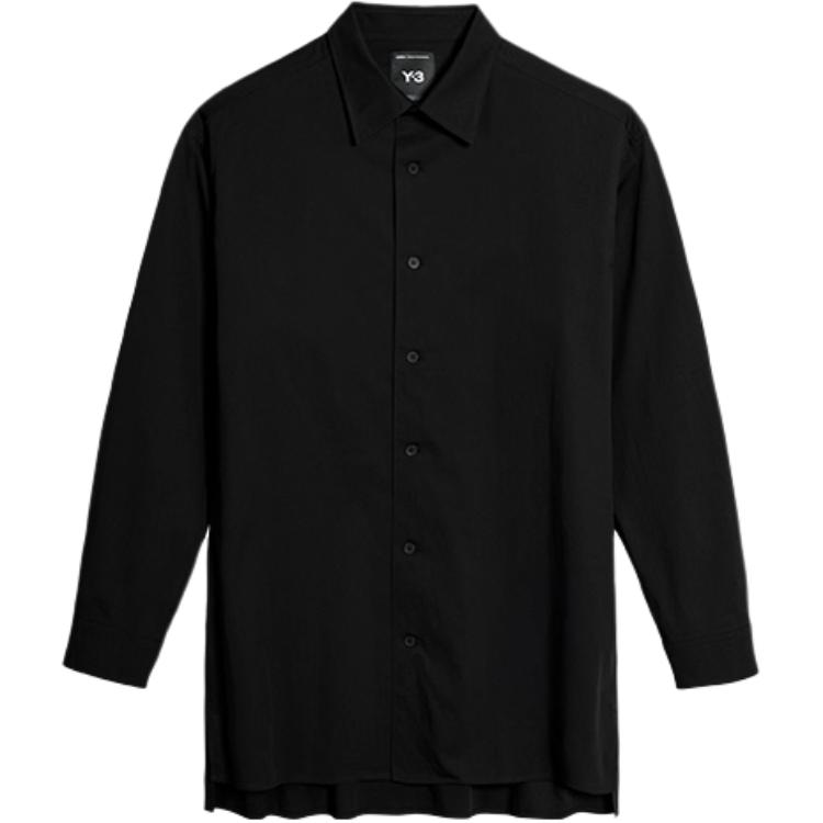

Y-3 Однотонная рубашка с острым воротником и длинным рукавом, унисекс, KD2442 M