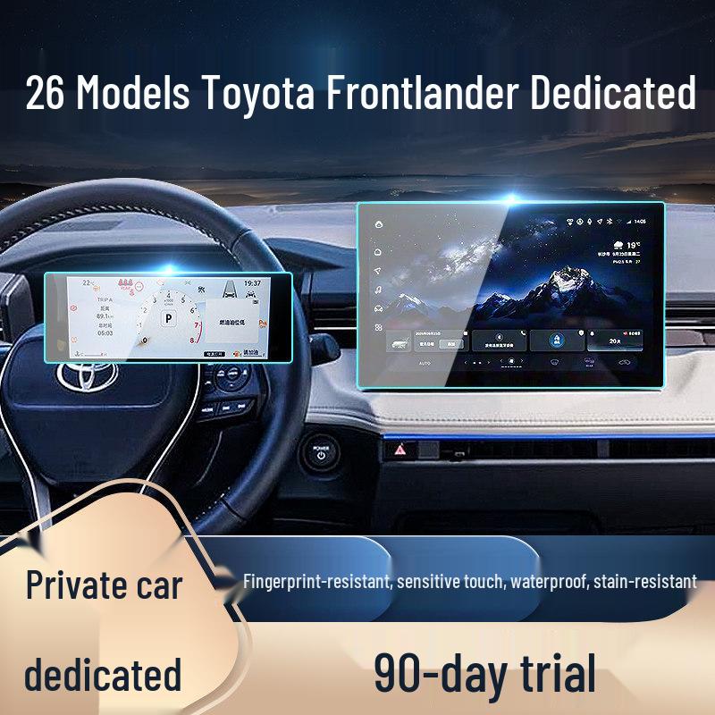 Toyota Frontlander Console Screen Protector: Compatible with 26 Models, Tempered Film for Navigation and Display Screens