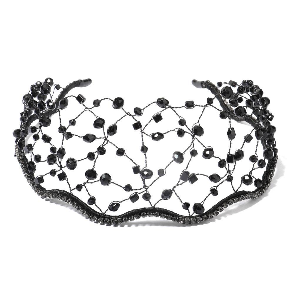 Wedding Headpieces Crystal Beads Hair Net Crown Elegant Headbands Bride Hair Bands  Party