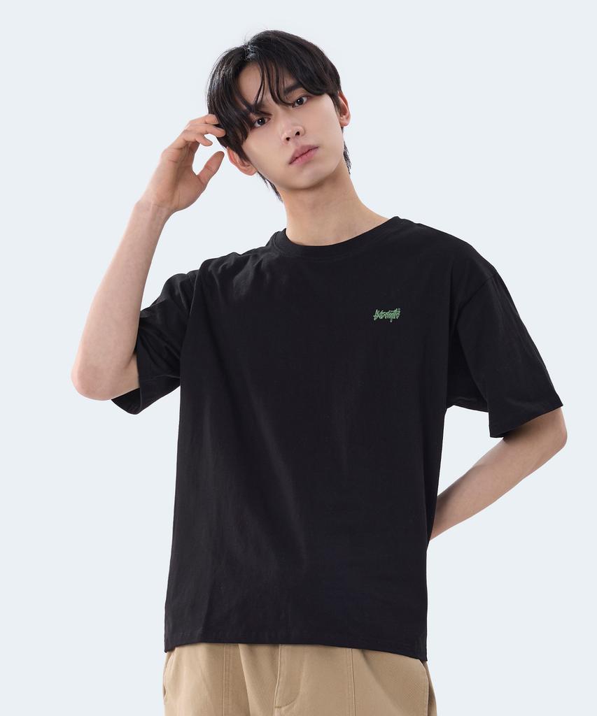 Yosemiti Strawberry Digital Print Short Sleeve T-Shirt Black Yt-3Y25