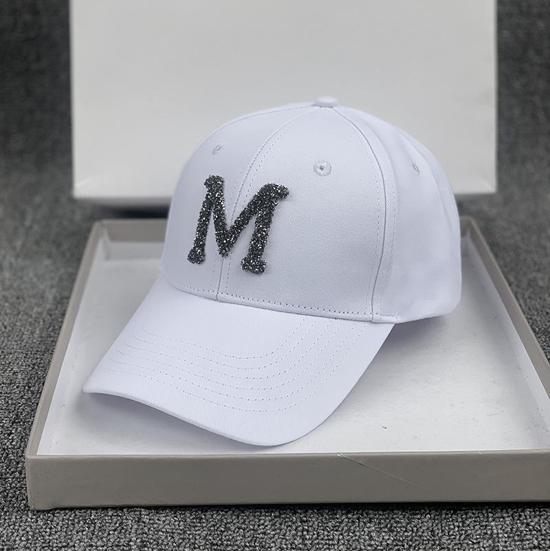 Rhinestone Broken M Baseball Cap Children Travel Vacation Sun Protection Visor Male Couple Cap Tide