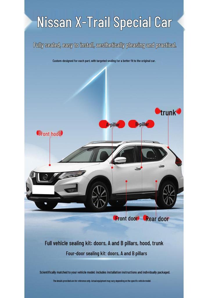 Qashqai Türdichtungsleiste: Schallschutz-, Staubschutz-Gummi für alte und neue Modelle