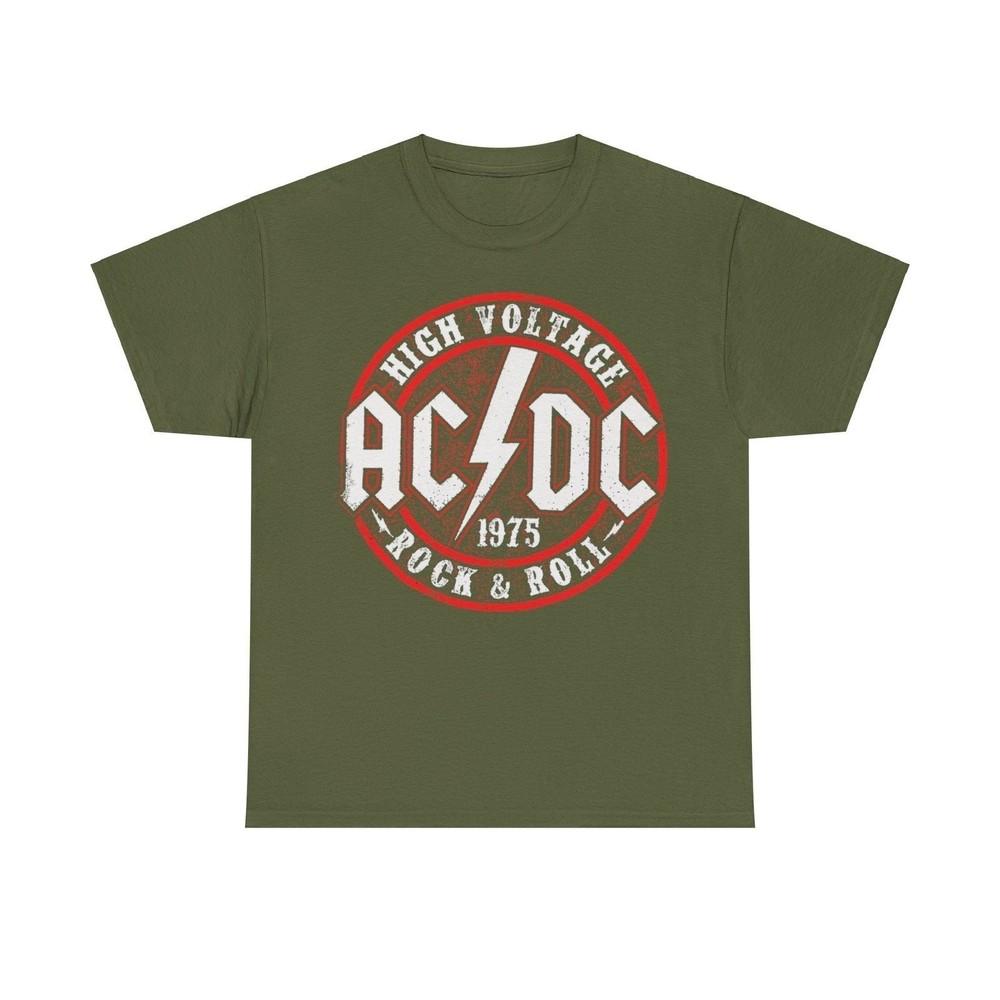 

ACDC High Voltage 1975 Red Logo Music Nostalgic T-shirt XL