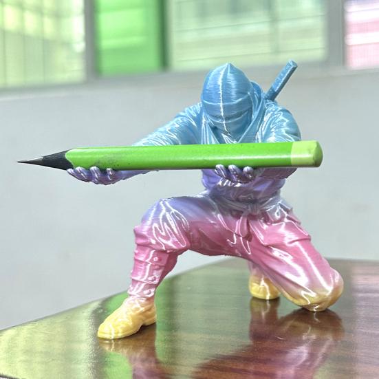 3D Printed Ninja Pen Holder Desk Organizer for Office Classroom Creative Pencil Stand Ornaments Study Gifts for Kid
