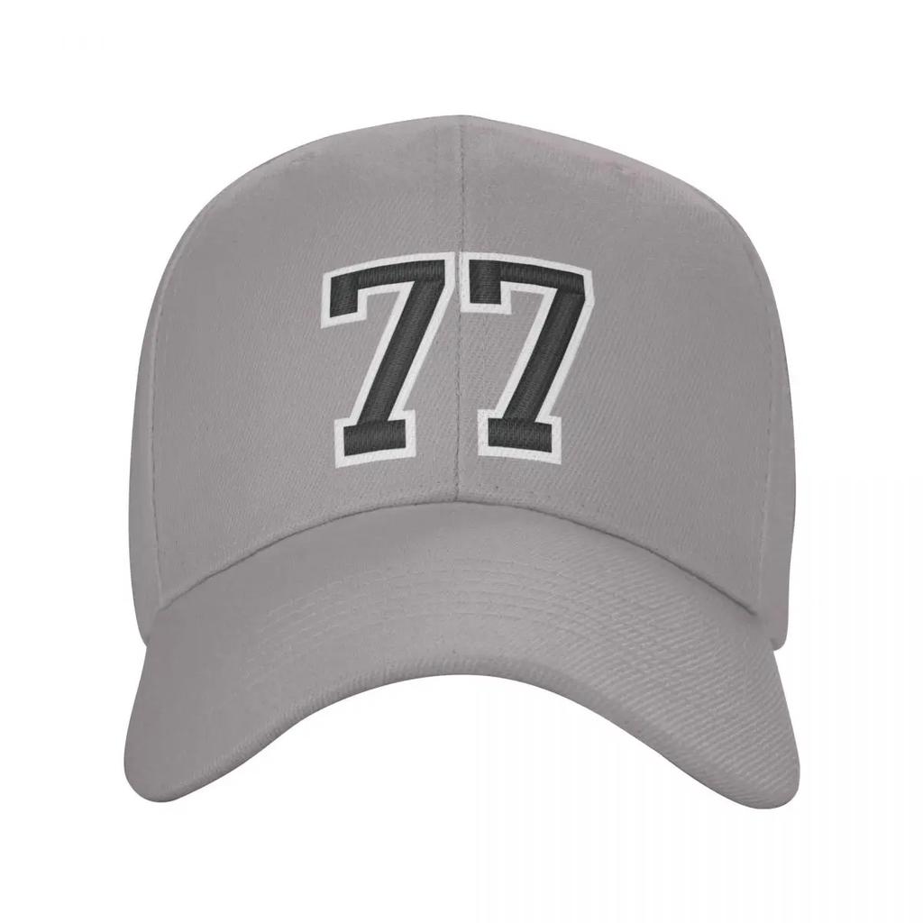 Black Jersey Sports Number Seventyseven Football Baseball Cap Funny Hats Hard Hat Golf Hat Genuine Ladies Unisexs
