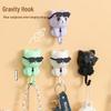 Cartoon Cat Wall-Mounted Coat Hooks for Bathroom and Entranceway
