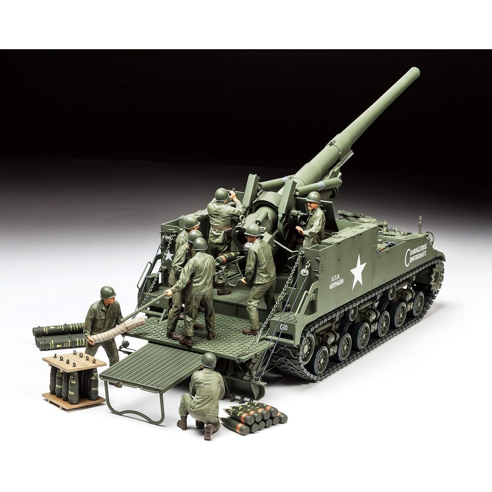 Tamiya 1/35 Military Miniature Series No. 351 US Army 155mm M40 Self-Propelled Gun Big Shot Plast...