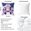 H-Hololive M-Minato Aqua Cushion Cover Comfortable Reversible Pillow Cover Ideal for Car Sofa Bedroom & Beyond