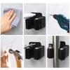 5/1Pcs Self-Adhesive Mop Holder Clips Stainless Steel Drilling Mop Broom Holder Rack With Screw Kitchen Bathroom Organizer Shelf