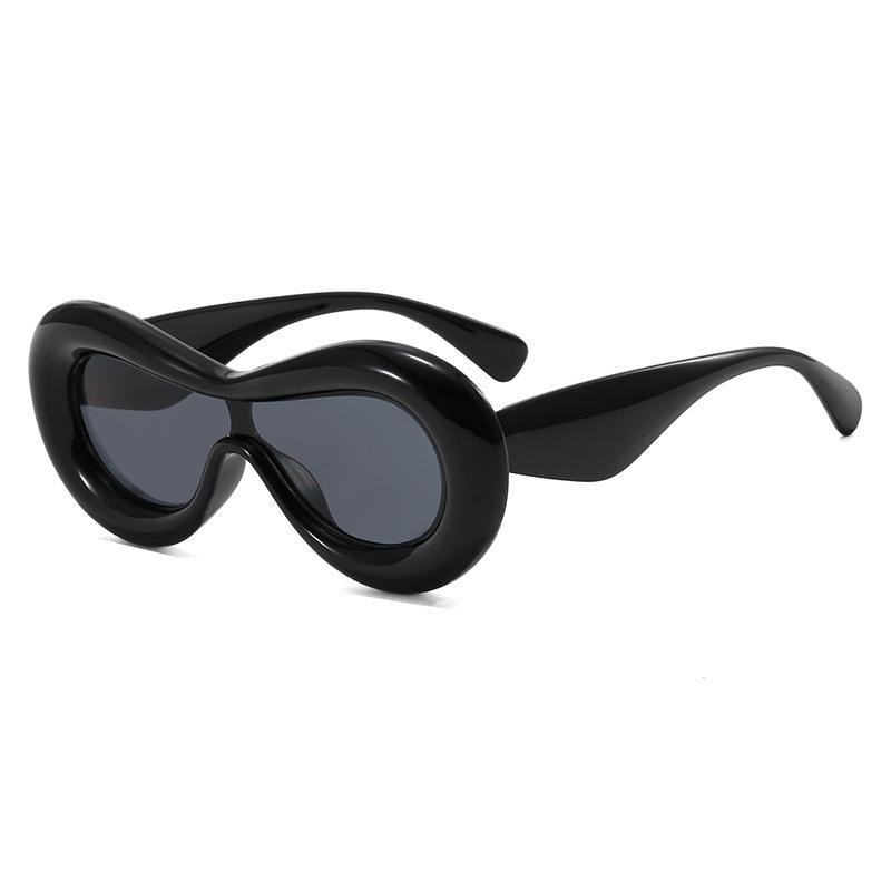 

New Oval Sunglasses for Men and Women 2024 Fashion Retro Brand Design Sunglasses FemaleCandy Color Goggles Sun Eyes as picture shows чорний