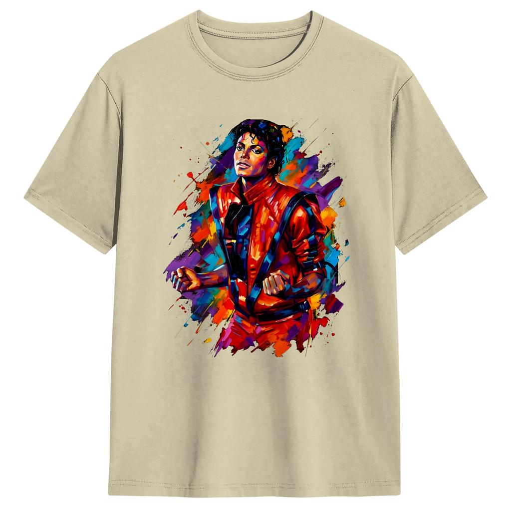 MMichael JJackson Thriller Vintage MJ Cotton T Shirt For Unisex Summer Vintage TShirts Harajuku Tee Shirt Big Size Pattern Tops