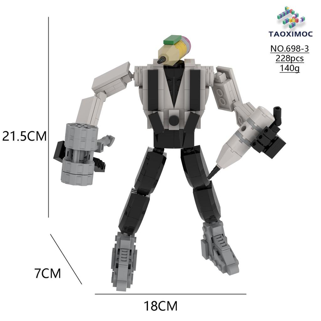 Titan Monitor & Toy Building Block Minifigure Set: Man vs. Toilet Man, Clock Man, TV Man, Audio Man