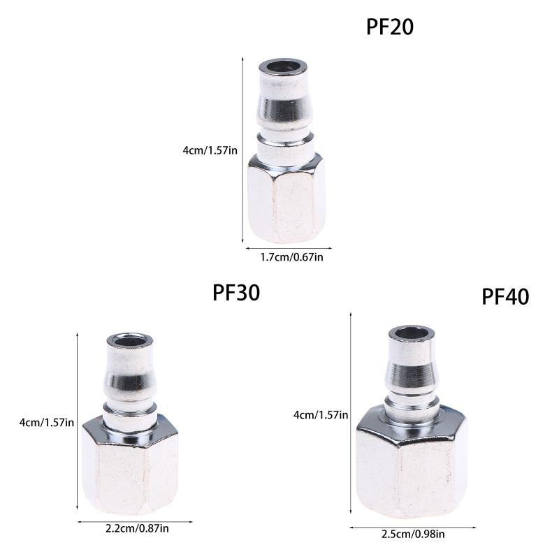 Raccordo Pneumatico Tipo C Connettore Rapido per Tubo Accoppiatore ad Alta Pressione Spina Presa Pf20 Pf30 Pf40 Giunti Compressore d'Aria