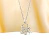 Stylish European and American Titanium Steel Love Lock Pendant Necklace for Women