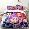 Kpop Demon Hunters 3pc Set Perfect for Bedroom Use Comfortable Bedding Set Includes a Duvet Cover and Two Pillowcases Ideal Birthday or Christmas Gift