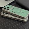 Matte Suede Leather Magnetic For Magsafe Case For iPhone 13 14 15 16 17 Pro Max Heat Dissipating Bumper Shockproof Soft Cover