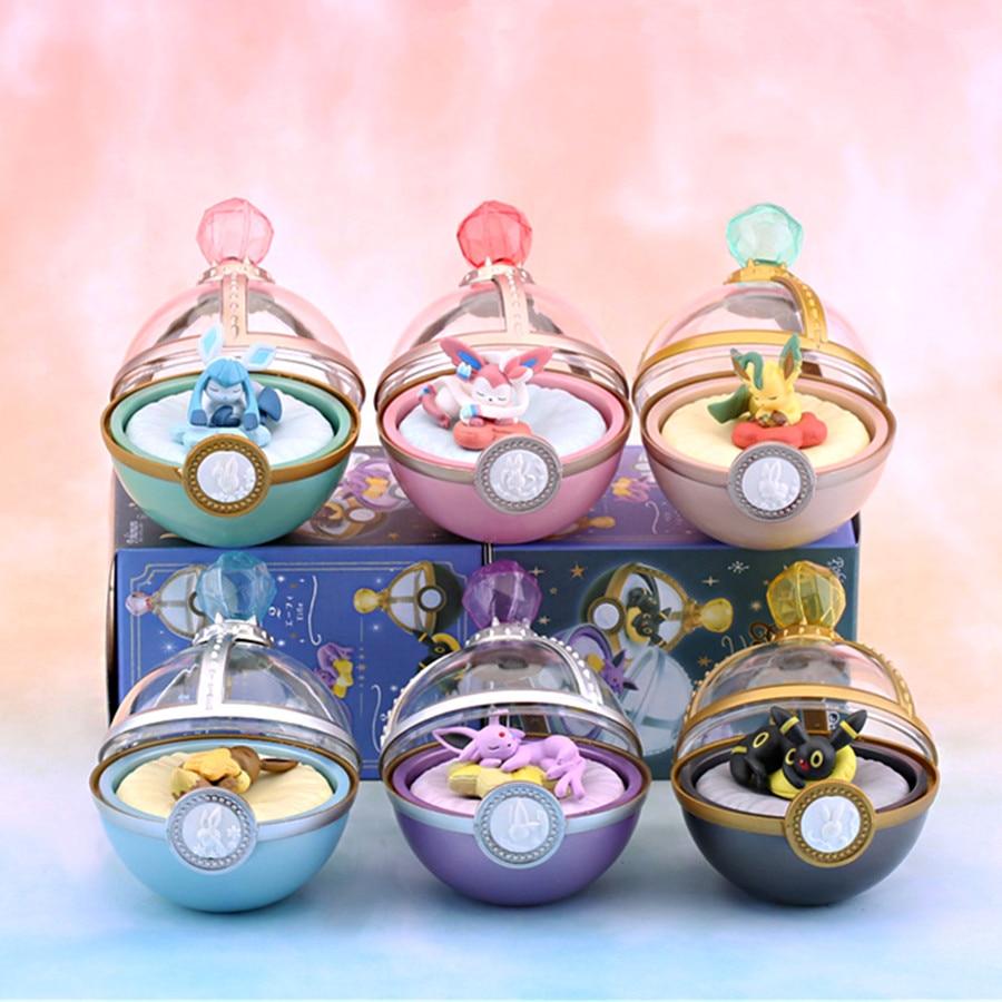 Pokemon Figures Toys Pikachu Eevee Sleeping Position Starry Dream