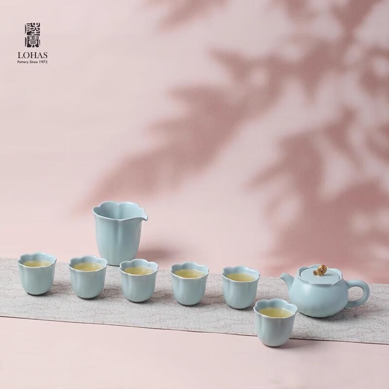 Lubao Clear Lotus Realm Ceramic Tea Set