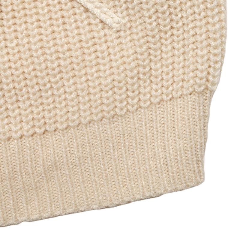 Autumn 2025 High-End Bow Embroidered Knit Cardigan Sweater