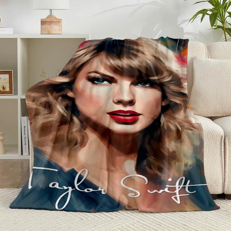 1PC Taylor music Flannel Blanket Gift, Suitable for Both Men And Women, Soft Ideal for Beds And Sofa, Birthday Or Christmas Gift