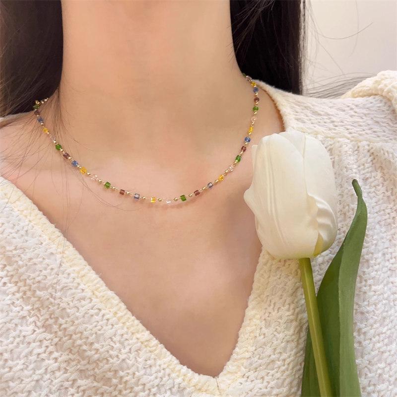 2024 Colorful Trendy Women's Clavicle Chain Choker Necklace