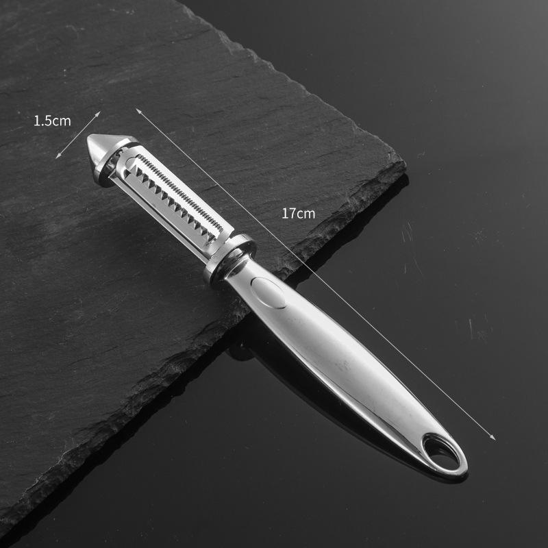 

Многофункциональная овощечистка из нержавеющей стали для фруктов и овощей со слайсером из цинкового сплава