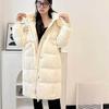 90 White Duck Down Winter New Down Jacket Women's Medium and Long Thickened Super Long High-end Jacket Hooded