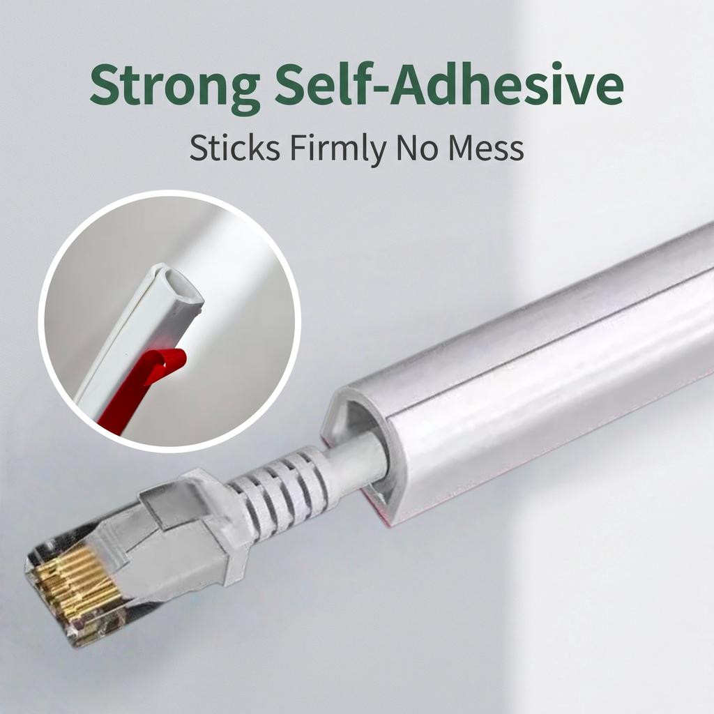 1pc 1m/39.37in Wire Slot Wire Organizer Cable Cover Extension Wiring Duct Protector Cord Protector Floor Cord Cover Power Cable