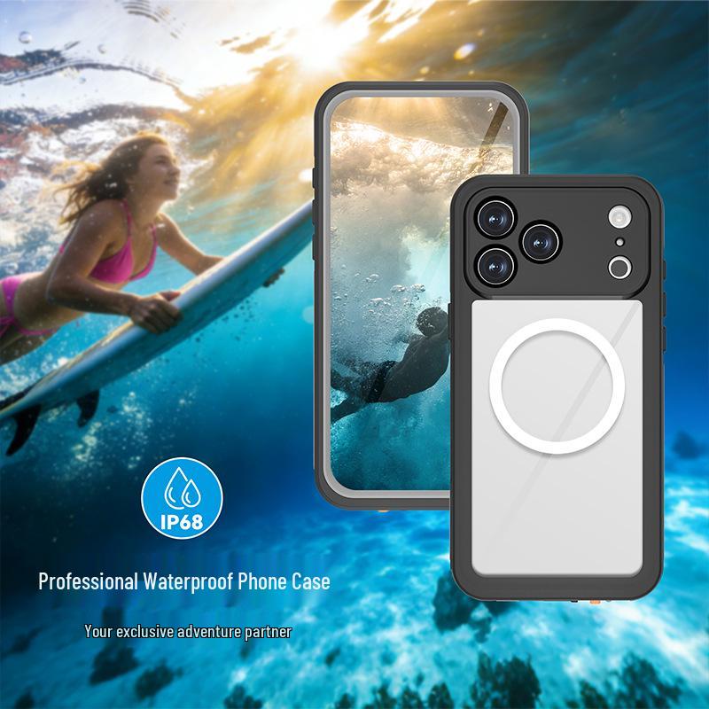 Apple 17 Red Pepper Magnetic Waterproof Shockproof Diving Case for iPhone 17 Pro Max