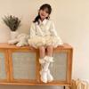 Breathable Cotton Hosiery Socks for Girls Toddler Stretchy Knee High Socks Puff Edge Lace Bows Socks for Autumn Spring
