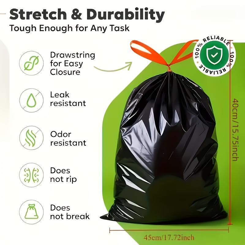 10 Rolls, 120 Bags Per Pack, 6 Liters, Thickened Leak-Proof Drawstring Garbage Bags, for 3.17gal Garbage Bins,for Home, Office, Kitchen, Bathroom