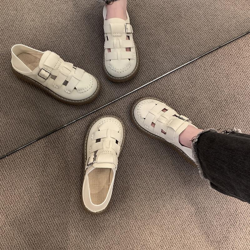 Baotou Sandals Women's Summer New Versatile Two Wear with Skirt Thick-soled Half-slippers