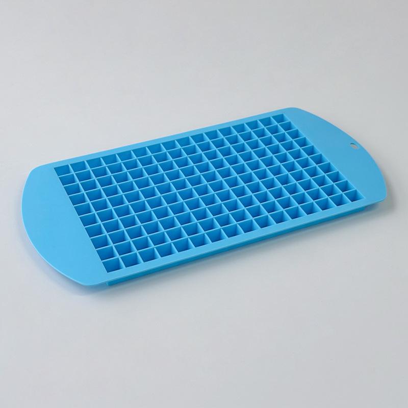 Household 160 Grid Small Ice Cube Mold 1 Cm Mini Square Silicone Ice Box DIY Square Ice Machine for Drinks and Cocktails