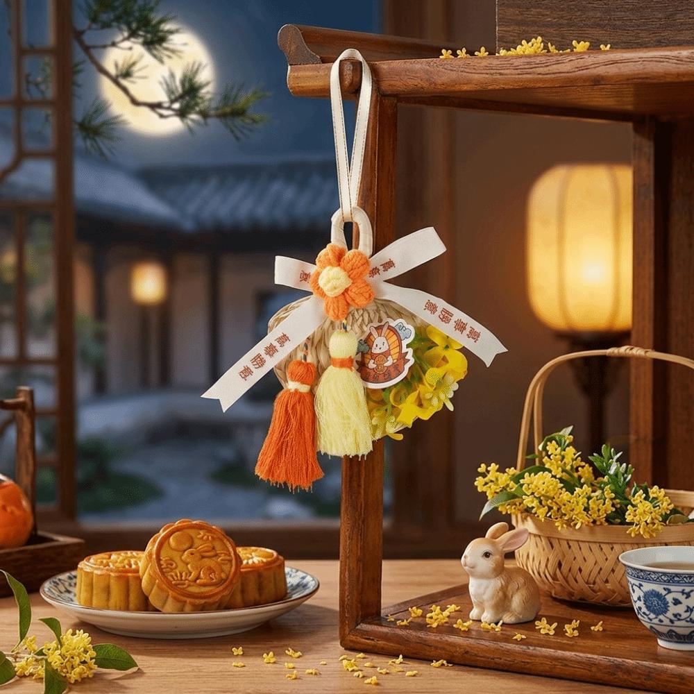 Handmade Flower Tassel Hanging Material Kit Mid-Autumn Festival Decor Holiday Gift