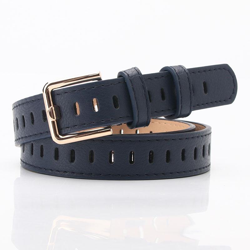 Women's Belt Korean Style Casual Hollow Decorative Pin Buckle Belt Versatile Girls' Jeans Belt Without Punching Belt
