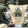 Non‑woven Plant Frost Protection Cover Breathable View Window Plant Protection Bag with Zipper Drawstring Anti-Frost