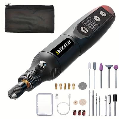 Mini-Akku-Drehwerkzeuge, USB-Ladeschleifer-Set, kabelloser Gravurstift, DIY polnisches Dreh-Schnitzwerkzeug-Set