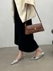 Fashion Fashion Women Sandals Pointed Toe Summer Dress Shoes Thin Mid Heels Black Beige Blue Silver Belt Buckle Party Sandals Summer 39