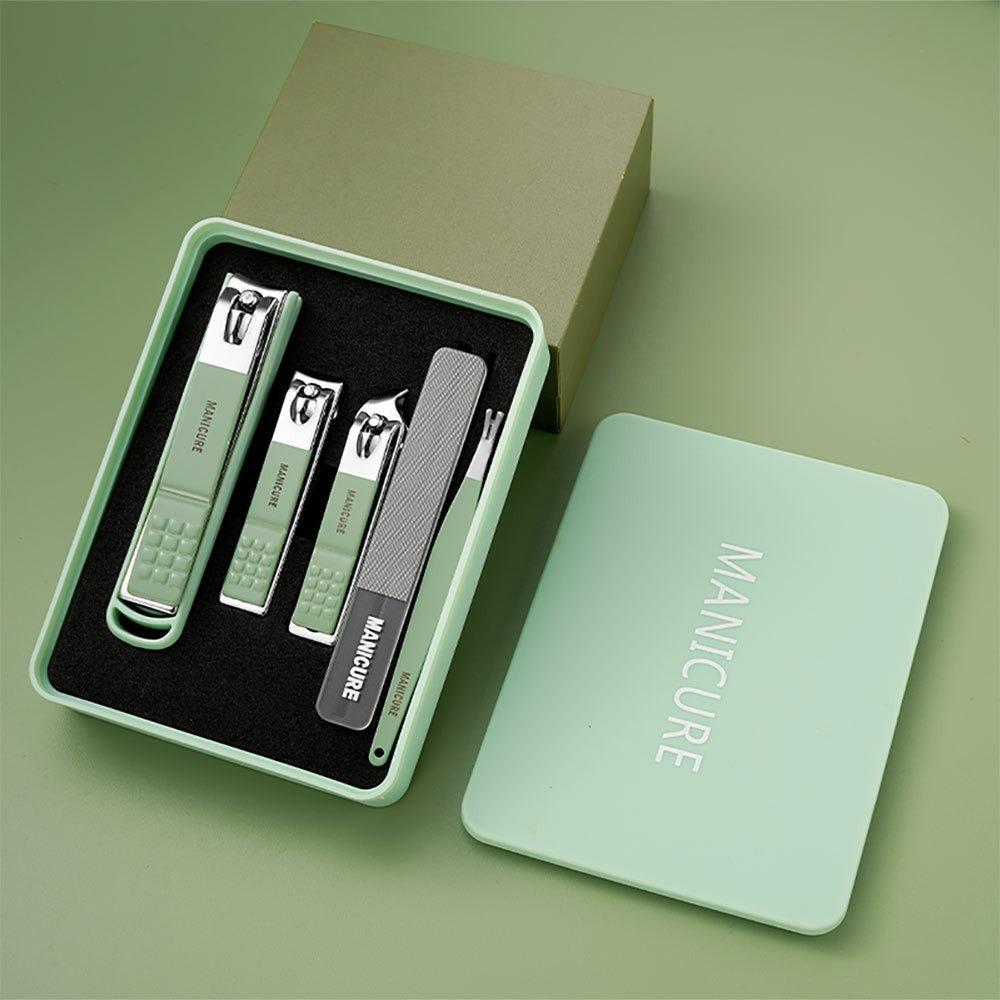 Portable Durable Stainless Steel 5 in 1 Professional Nail Clippers Kit Women's Personal Care Manicure Set with Box