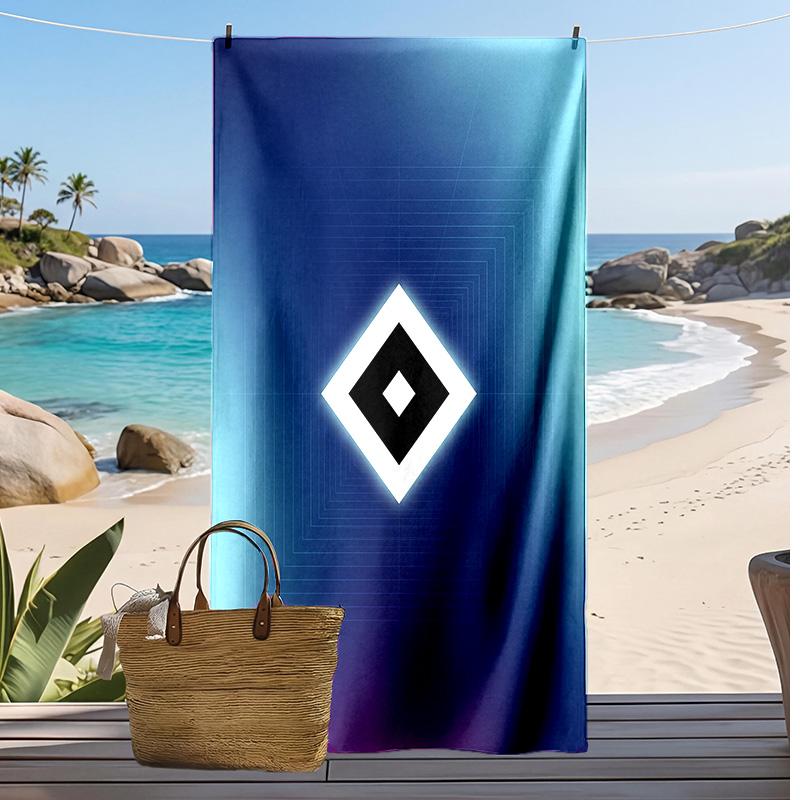 Asciugamano da Spiaggia con Stampa Calcio Hamburger SV, Asciugamano Grande Morbido ad Asciugatura Rapida per Spiaggia Campeggio Nuoto