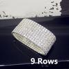 Brățară Elastică de Lux Albă Completă cu Cristal Cubic Zirconiu AAA Strălucitoare cu Strasuri Gheață Brățară de Damă pentru Femei Bijuterii de Nuntă