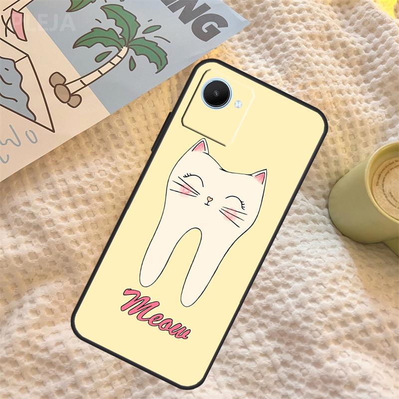 Dentist Tooth Pattern Case For Realme C55 C71 C67 C51 C75 C63 C61 C65 C53 C35 11 12 13 14 Pro Plus GT6 GT7 15 Pro