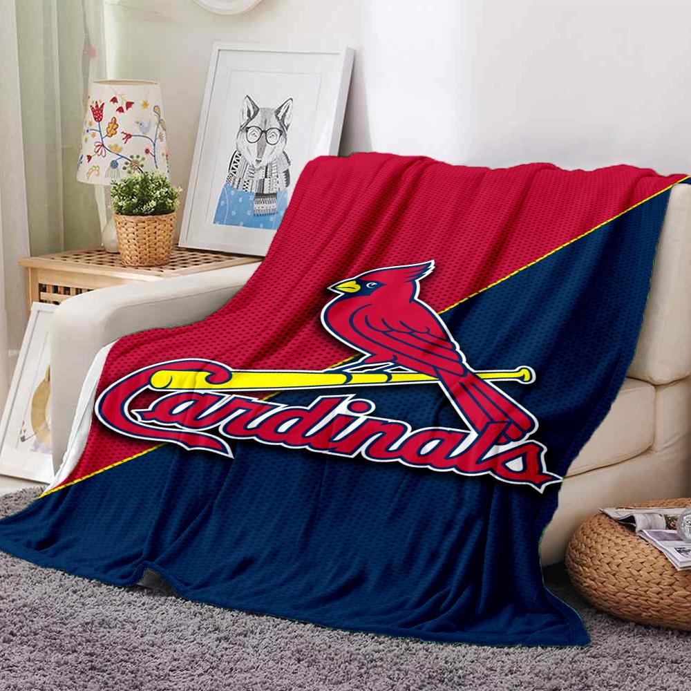 St. Louis Cardinals Print Flannel Blanket High Quality Warm Comfortable Cover for All Seasons Perfect for Gifts Home Decor