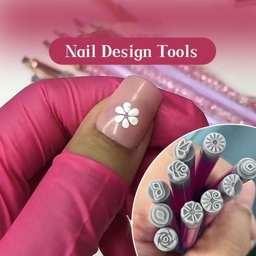 15/20/30ks Manikúrní nástroje Sada razítkovacích per na nehtové umění Tečkovací štětec na nehtové umění Nástroj na zdobení nehtů